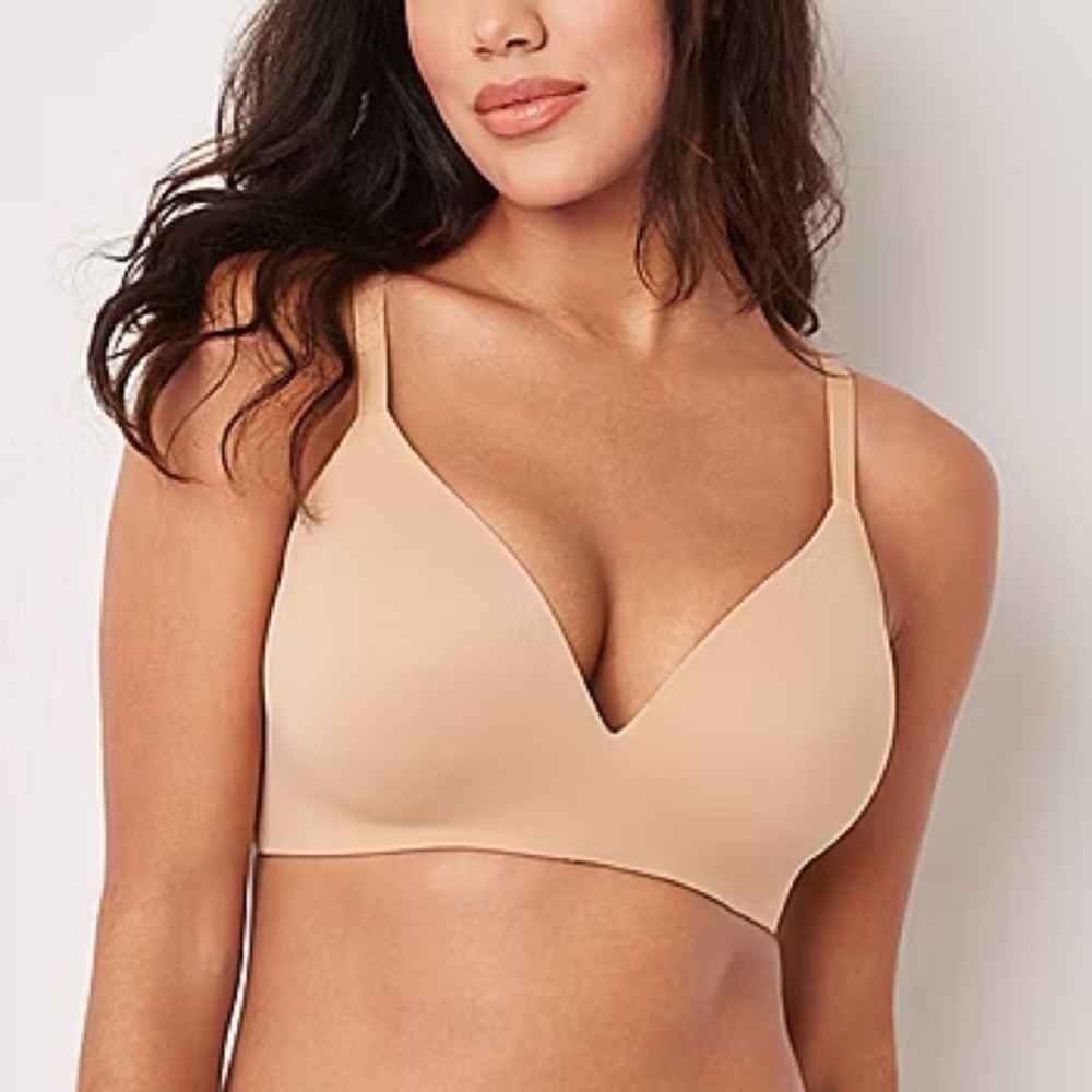 AMBRIELLE Super Soft Wirefree Full Coverage Bra Pecan Praline M